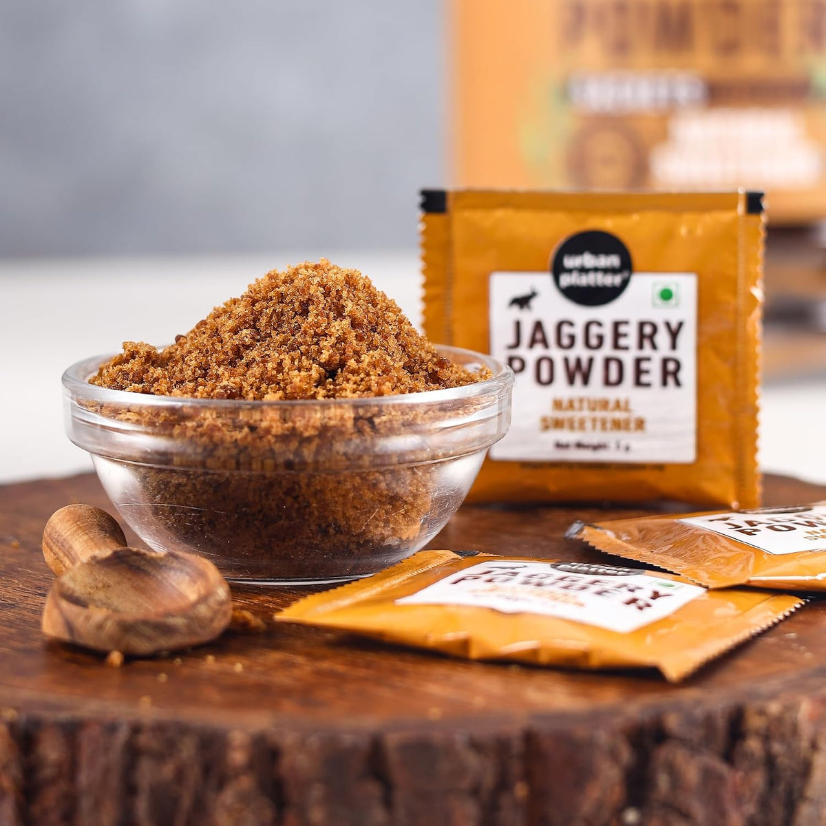 Urban Platter Jaggery Powder Sachets, 1Kg / 35.2oz [200 Sachets, 5 Grams Each]
