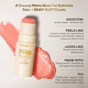 INSIGHT Professional Air Blush (7.5 g) Shade - Sunset Dew | Ultra-Lightweight Cream Blush for Natural Glow, Smooth Blend & Radiant Finish (Pack of 2)