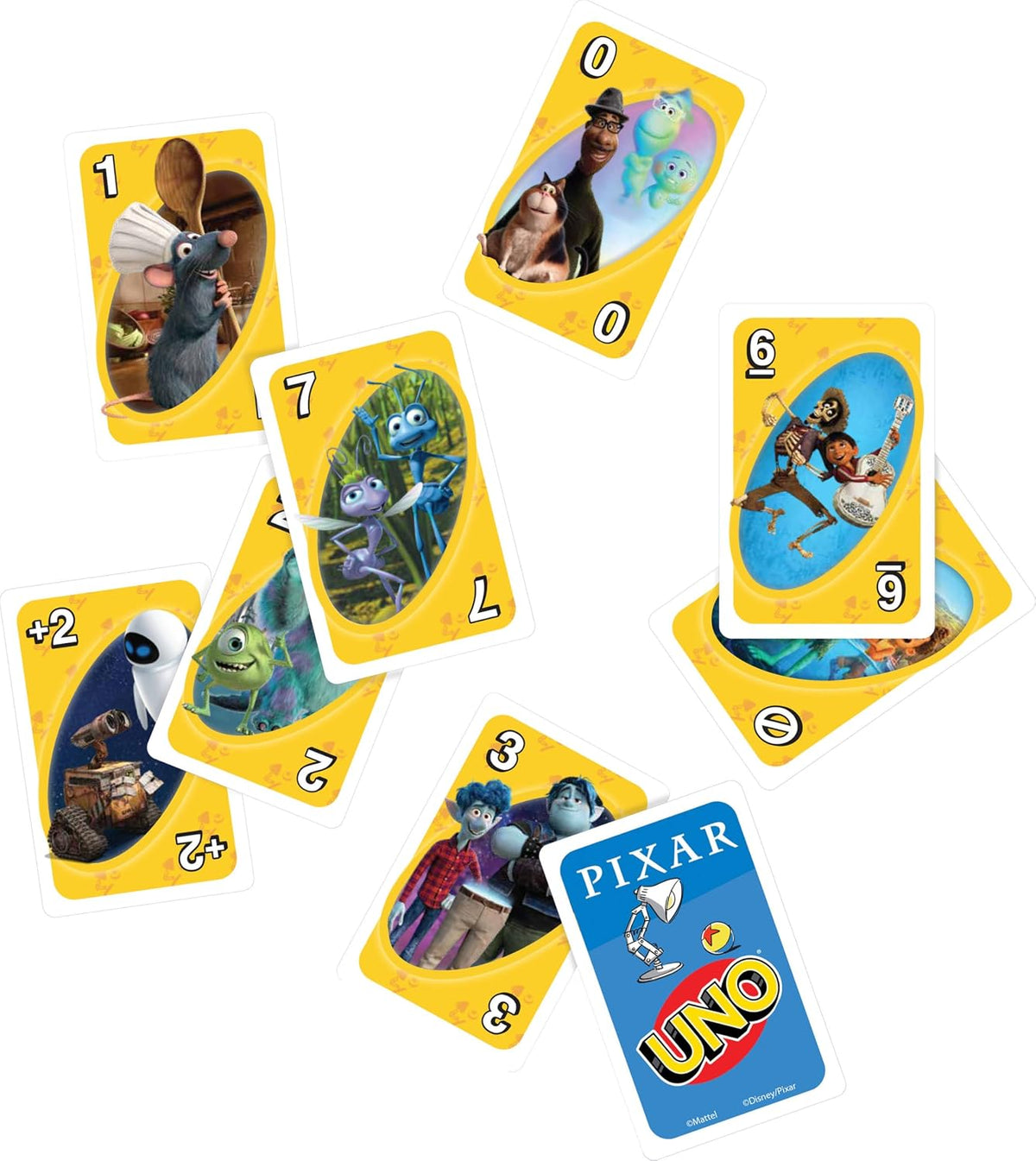Mattel Games UNO Pixar Card Game, Ages 7+, 2-10 Players