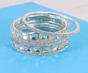 NMII Stylish Metal with AD Diamond Bangles Kada Set For Women & Girls | Premium Gold Plated Bangles | Kada Set For Women | Metal Bangles | Fashionable Bangles For Wedding, Party, Daily- Set of 12