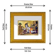 Diviniti Laddu Gopal Gold Plated Wall Photo Frame, Table Décor| DG Frame 101 Size 1 and 24K Gold Plated Foil| Religious Photo Frame Idol For Pooja, Gifts Items (13.5 CM X 15.5 CM)