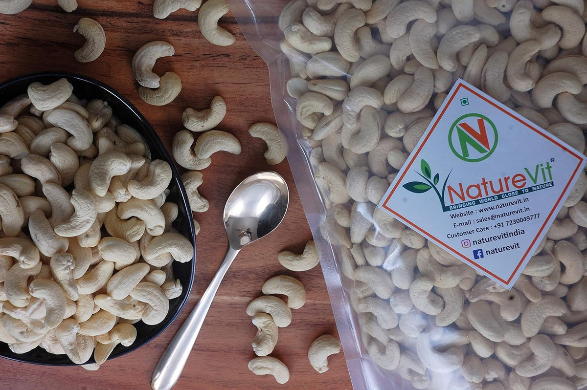 NatureVit Cashew Nuts Unsalted 250g | Premium Whole Kaju | Natural Healthy Snack | Rich in Protein & Minerals