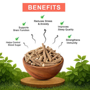 Brijbooti Pure Ashwagandha Root 100 Gm| Withania Somnifera | Pure & Natural