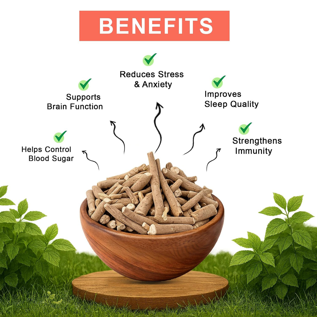 Brijbooti Pure Ashwagandha Root 100 Gm| Withania Somnifera | Pure & Natural