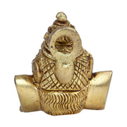 Aalayam Selveer Brass Wall Hanging Ganesha Face | Brass Ganesha Idol Wall Hanging 7 CM Height 170g Brass Gold Colour 1 No