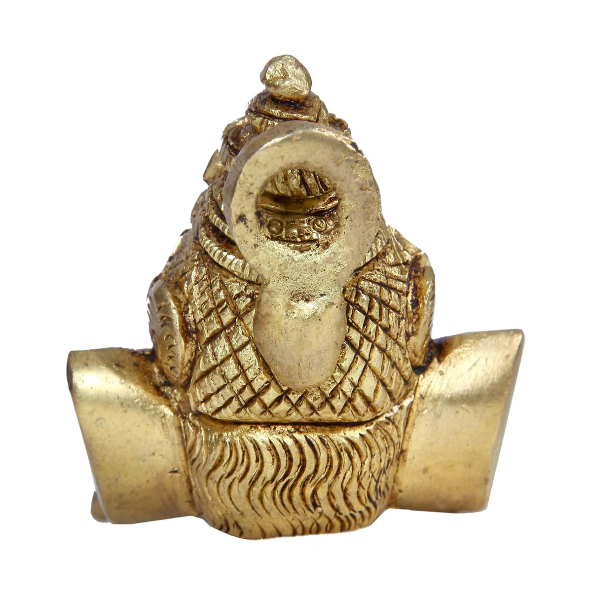 Aalayam Selveer Brass Wall Hanging Ganesha Face | Brass Ganesha Idol Wall Hanging 7 CM Height 170g Brass Gold Colour 1 No