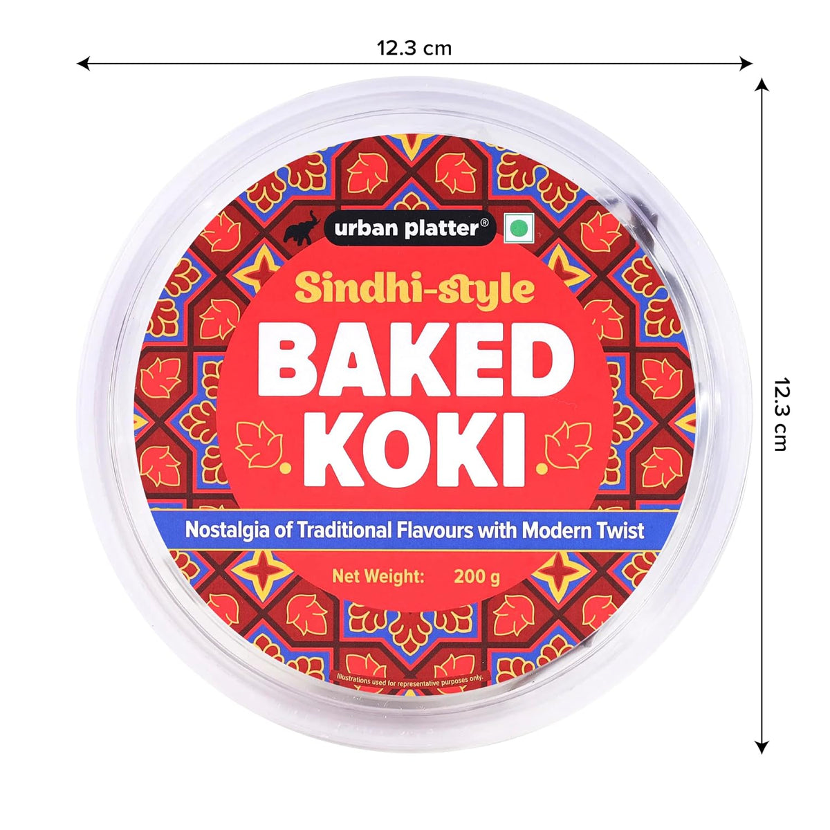 Urban Platter Baked Koki, 200g (Wheat Free, Traditional Sindhi Style Snack)