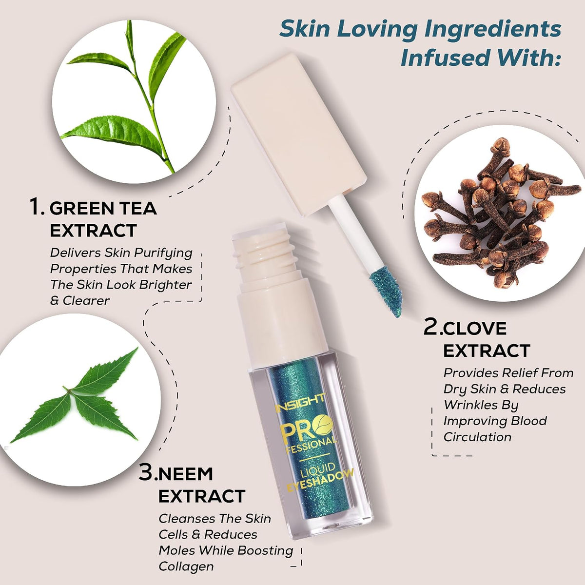 INSIGHT Professional Liquid Eyeshadow - (Stellar) | Light Weighted Formula | Infused with Skincare Ingredients | Water Resistant Pigment | High Shine Shimmers (5g)