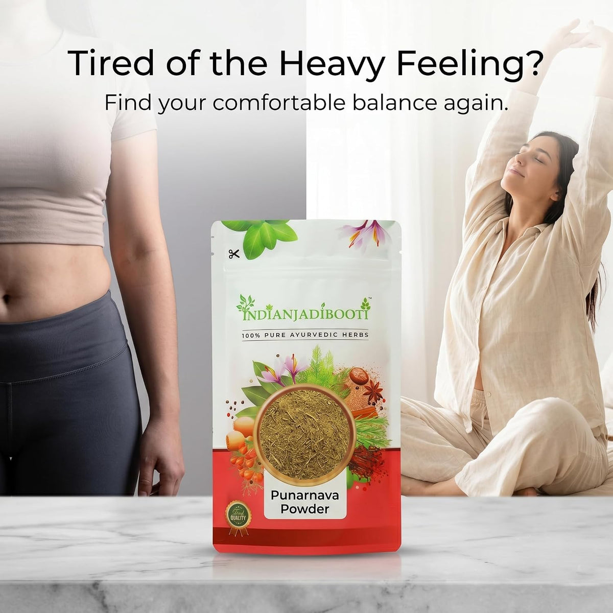IndianJadiBooti Punarnava Powder Boerhavia Diffusa | Supports Kidney Health & Water Balance | Punarnava Churna For Urinary Wellness & Swelling Relief | With Boerhavia Diffusa Root