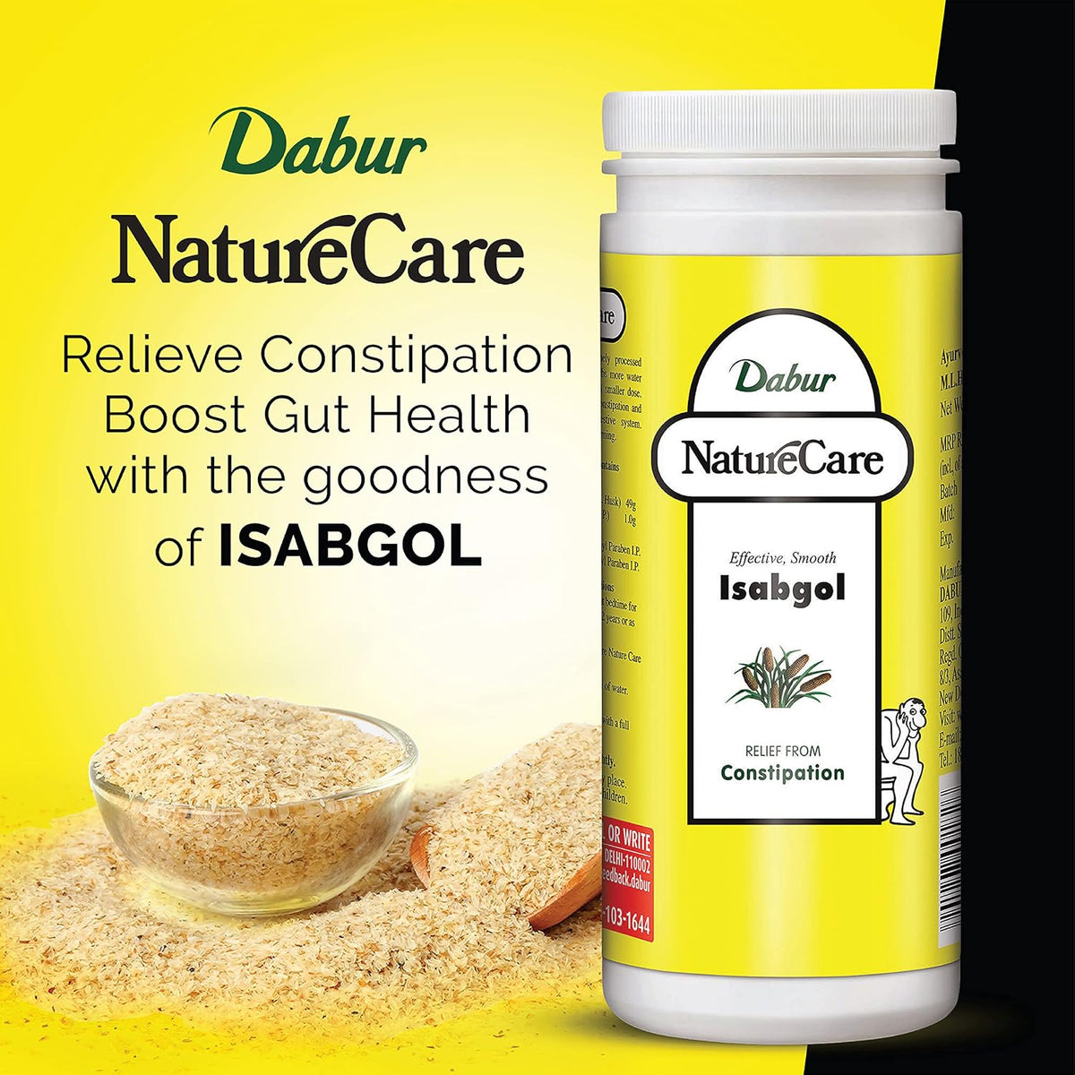 Dabur Nature Care Isabgol| Provides Effective Relief from Constipation -375gm