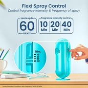 Godrej aer Matic Kit (Machine + 1 Refill) - Automatic Room Fresheners with Flexi Control Spray | Cool Surf Blue | 2000 Sprays Guaranteed | Lasts up to 60 days (225ml)