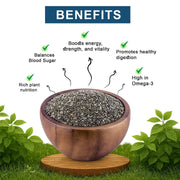 Brijbooti Organic Premium Chia Seed for Weight Loss - 800 Gr | Omega 3 and Fiber for Weight Loss