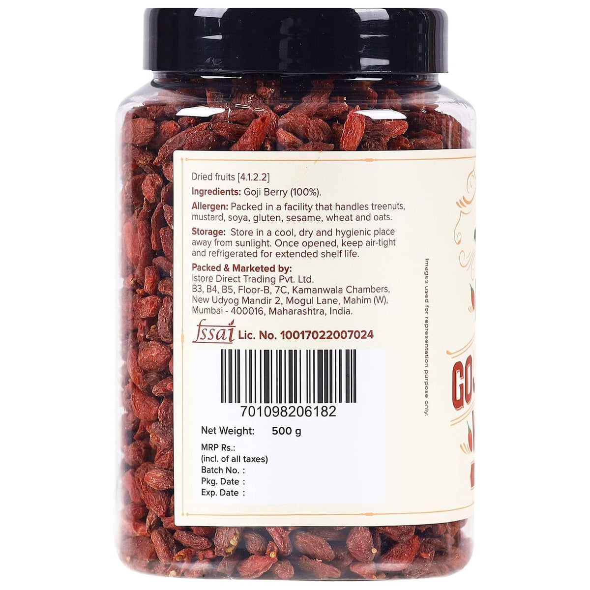 Urban Platter Goji Berries, 500g (Antioxidant-Rich Superfood | Naturally Sweet & Chewy | Great for Snacking, Smoothies & Baking)