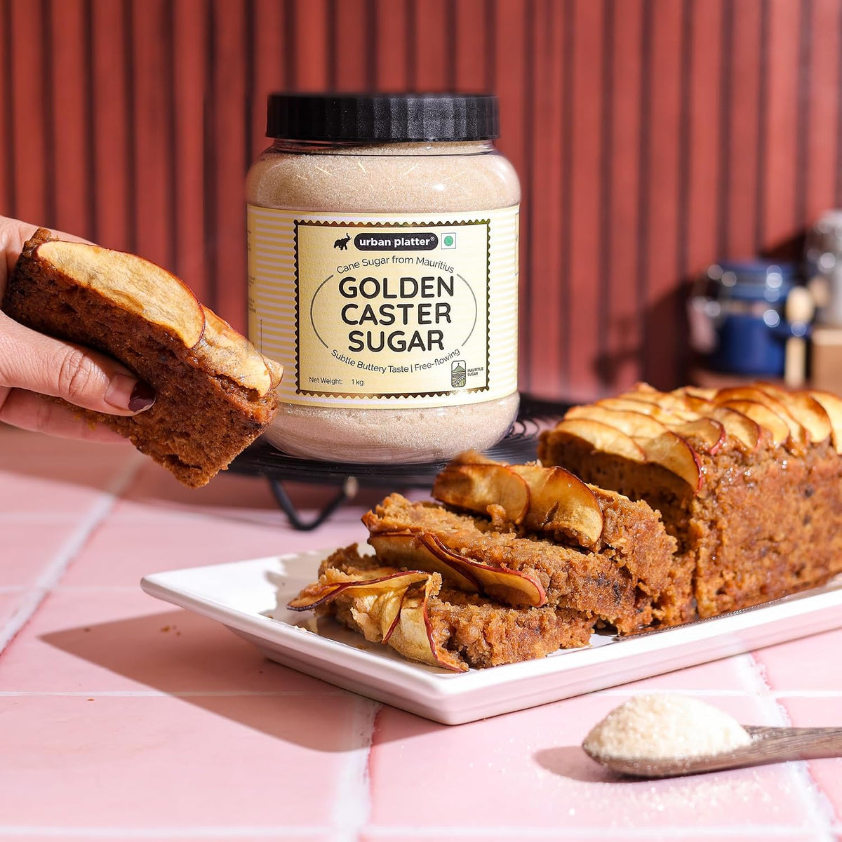 Urban Platter Mauritian Golden Caster Sugar, 1kg (Fine & Fluffy | Perfect for Cakes, Sponges & Whipped Desserts)