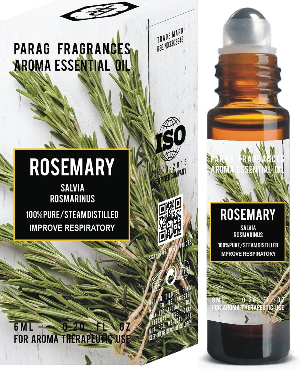 Parag Fragrances Rosemary Essential Oil / 100% Pure, Natural And Undiluted Oil/Aromatherapy Grade 1 / 6Ml