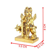 Aalayam Selveer Datta Murti Brass Small | Dattatreya Idol Small | Dattatreya Murti Small | Datta Guru Murti Small | Dattatreya Idol Brass 7.5 CM Height Brass Gold Colour 1 Piece