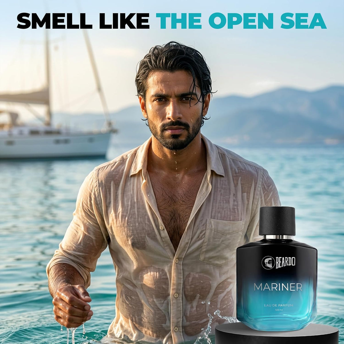 BEARDO Mariner EDP for Men, (100ml X 2) | Eau De Parfum|Long Lasting Perfume for Men | Body Spray for Men | Day Time Fragrance Body Spray | Fresh, Aqua Notes | Gift for husband | Gift for boyfriend