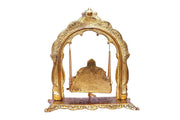 KridayKraft Metal Laddu Gopal Palna,Krishna Jhula Metal Statue for Temple Pooja,Laddu Gopal Jhula,Decor Your Home &Religious Idol Gift Article,Showpiece Figurines,God Idol...