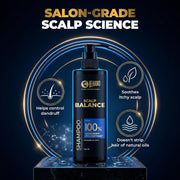 Beardo Studio Professional Scalp Balance Shampoo for Men | Salon-Grade Scalp Care at Home | Deep Cleansing Shampoo with Climbazole & Menthol | Helps Control Dandruff, Excess Oil & Itchy Scalp | 200ml