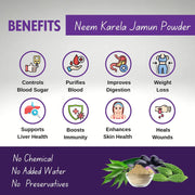 Brijbooti Neem Karela Jamun Powder For Health Care - 300 Gr (100 Gr Each)