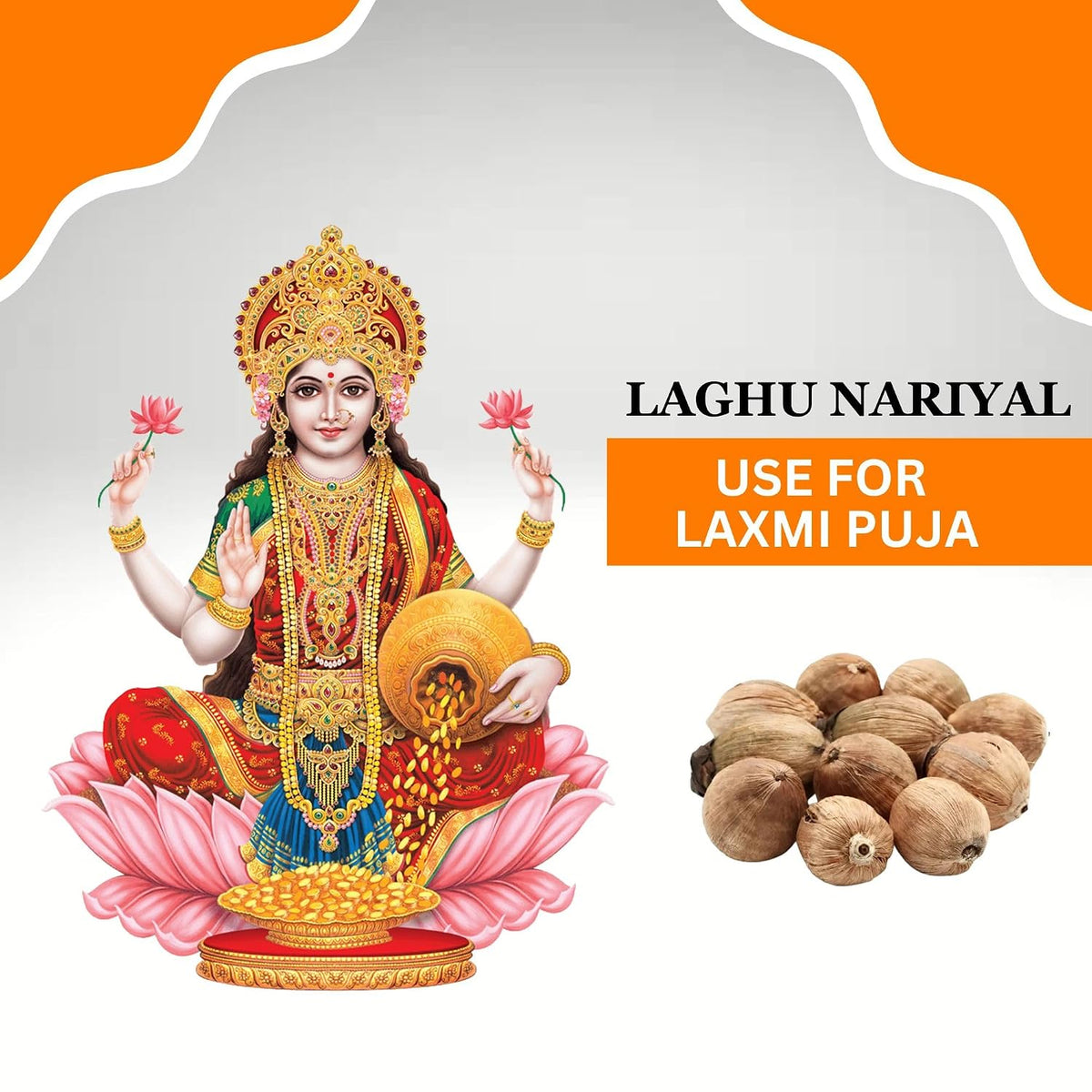 BrijBooti Birju Mahavir Laghu Nariyal 11 Pieces - Small Coconut Sriphal for pooja