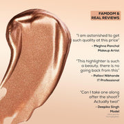 INSIGHT Professional Liquid Highlighter - Fire Glow | Glowly Finish | Waterproof & Smudgeproof | Multiuse - 25g