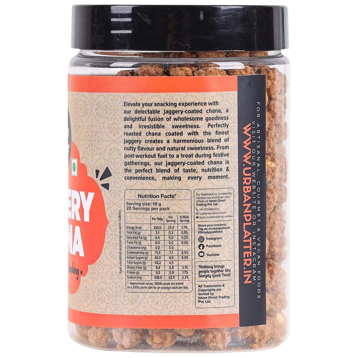 Urban Platter Jaggery Chana, 200 g
