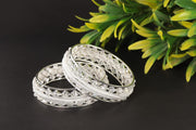 NMII Traditional Plated Metal Bangles Kada Set For Women & Girls With Beads & Pearls | Women's Bangles | Fashion Bangle | Premium Kada Set For Wedding, Occasions Fashion Jewelry - Set Of 2