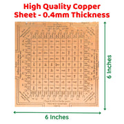 Aalayam Selveer Seethala Yantram | Seethala Yantra Telugu Size 6"x6", Copper Yantra, Brown Colour, 1 Piece