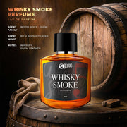 BEARDO Whisky Smoke Perfume For Men, 100Ml X 2 | Eau De Parfum | Strong Long Lasting Perfume| Spicy, Woody Oudh | Body Spray | Gift For Husband And Boyfriend |Gift For Friends