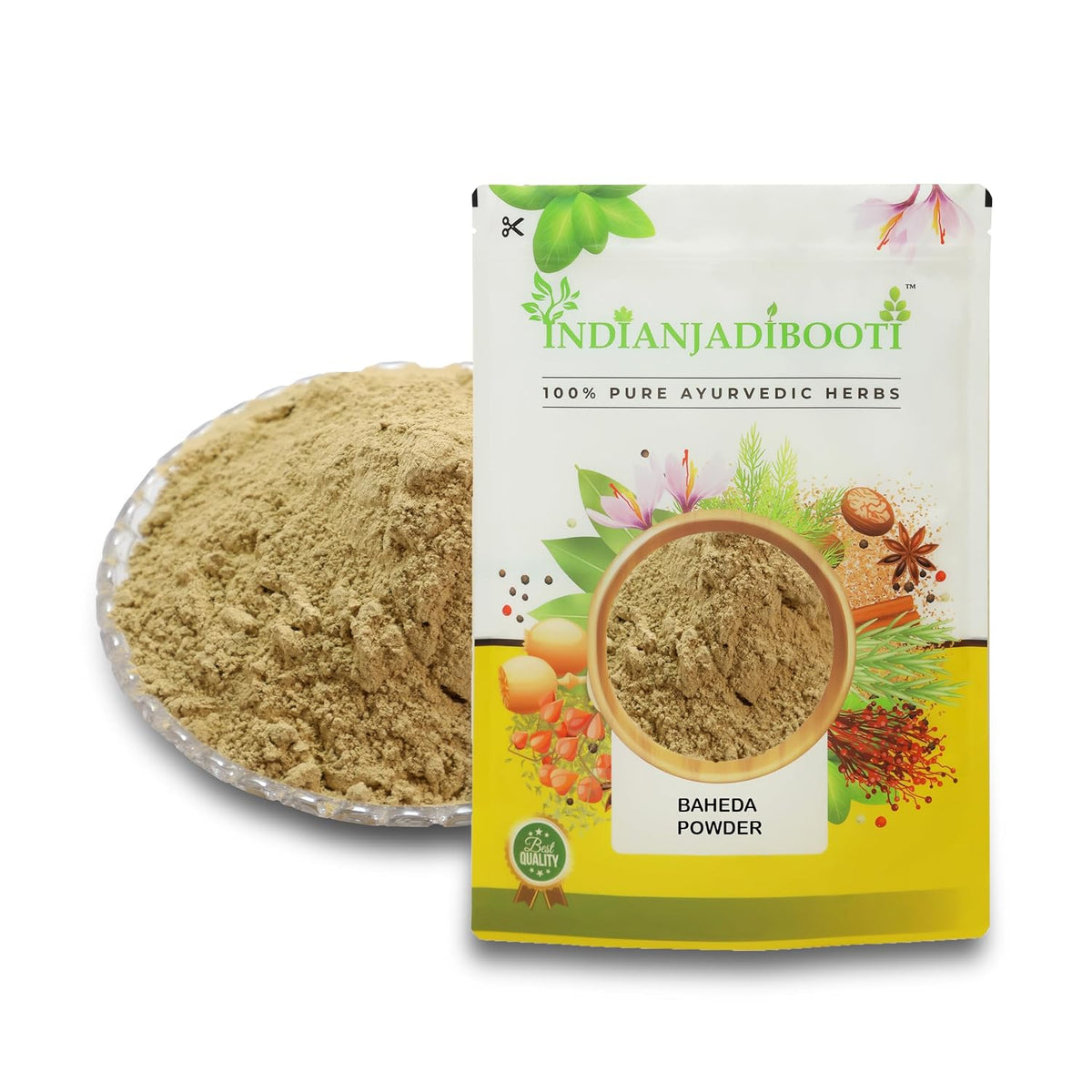 IndianJadiBooti Baheda Bibhitaki Sabut (Belliric Myrobalan) | Terminalia bellirica | 900 Grams | Pack Of 2
