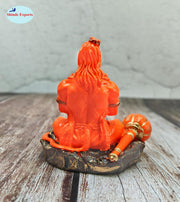 SHINDE EXPORTS Small Size Marble Hanuman Idol murti for car Dashboard Home puja (Orange)