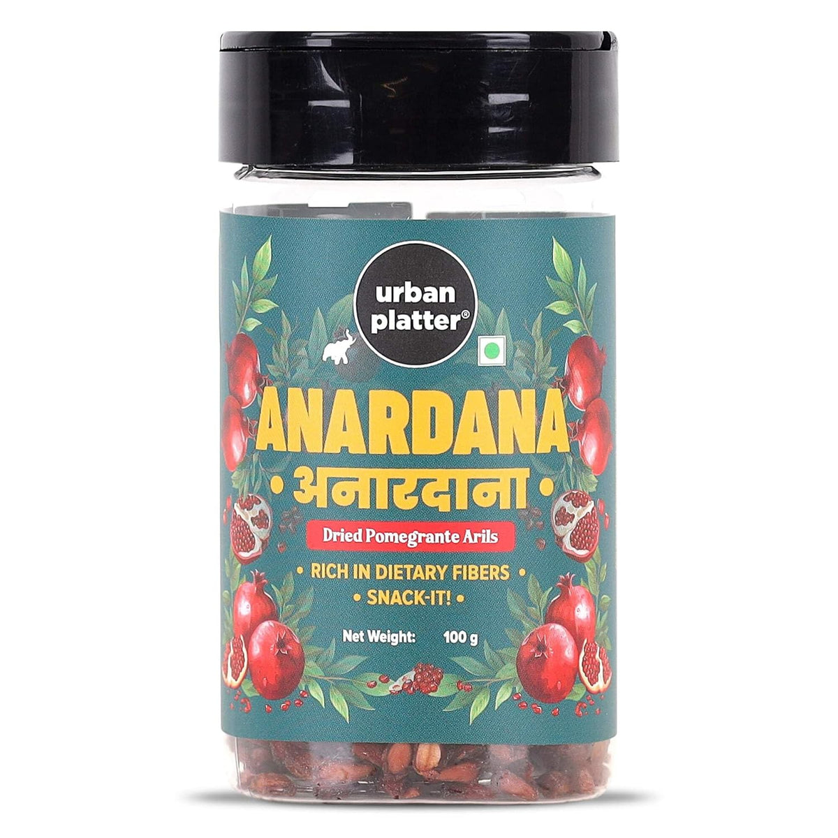 Urban Platter Anardana, 100g [Dried Pomegranate Arils, Healthy Snacks, Naturally Sweet, Superfood Goodness]