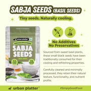 Urban Platter Sabja Seeds, 250g (Basil Seeds for Weight Management, Digestion & Hydration, Rich in Fiber & Omega-3, Falooda, Detox Drinks & Smoothies)