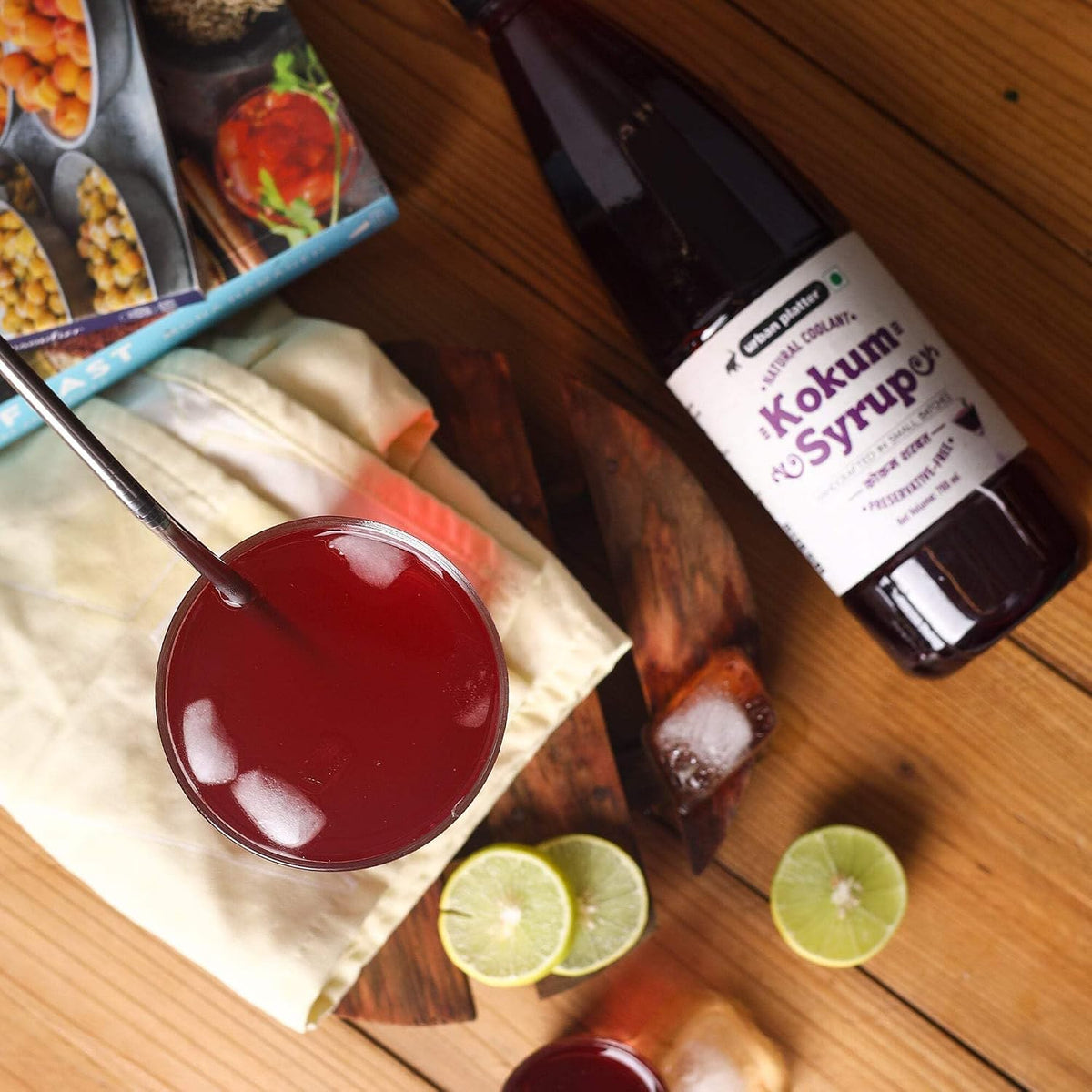 Urban Platter Kokum Syrup, 700ml (Refreshing & Natural body coolant with Cumin/Jeera | Digestive Aid | Additive-Free)