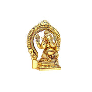 Aalayam Selveer Ganesh Brass Idol with Arch | Ganapathi Statue | Ganapati Brass Idol | Ganesh Idol for Gift | Small Ganesha Idol Brass 9 CM Height, Gold Colour 1 No