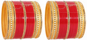 NMII Acrylic (Plastic) with Beads Or Zircon Gemstone Studded worked Glossy Finished Short Chuda Set For Women and Girls