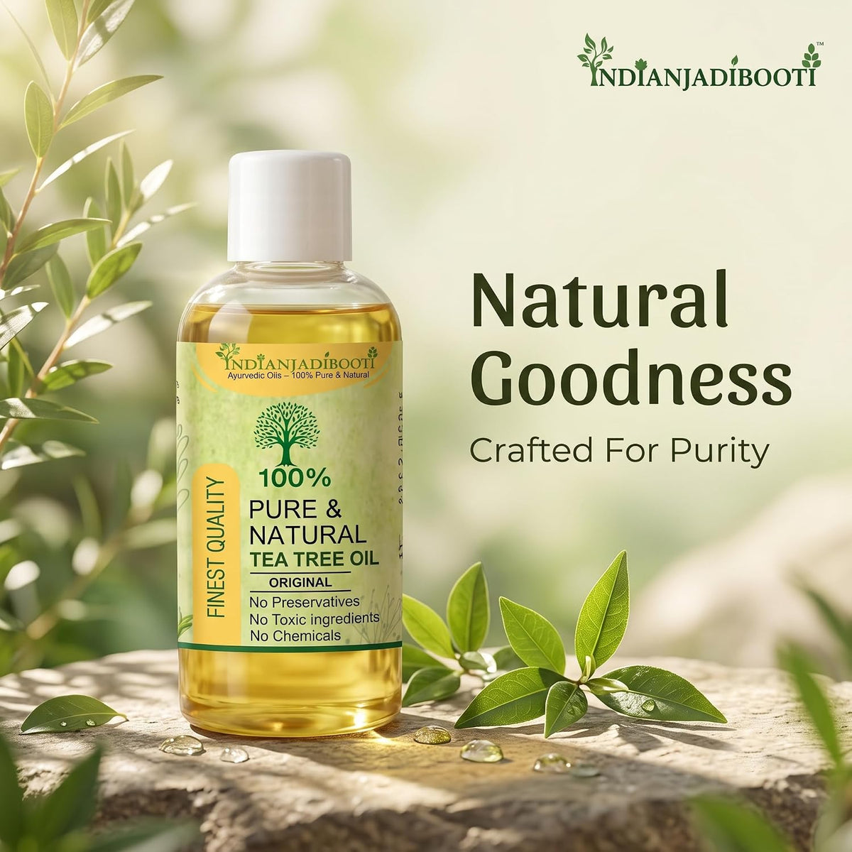 IndianJadiBooti Tea Tree Oil 50mL (Pack of 2)