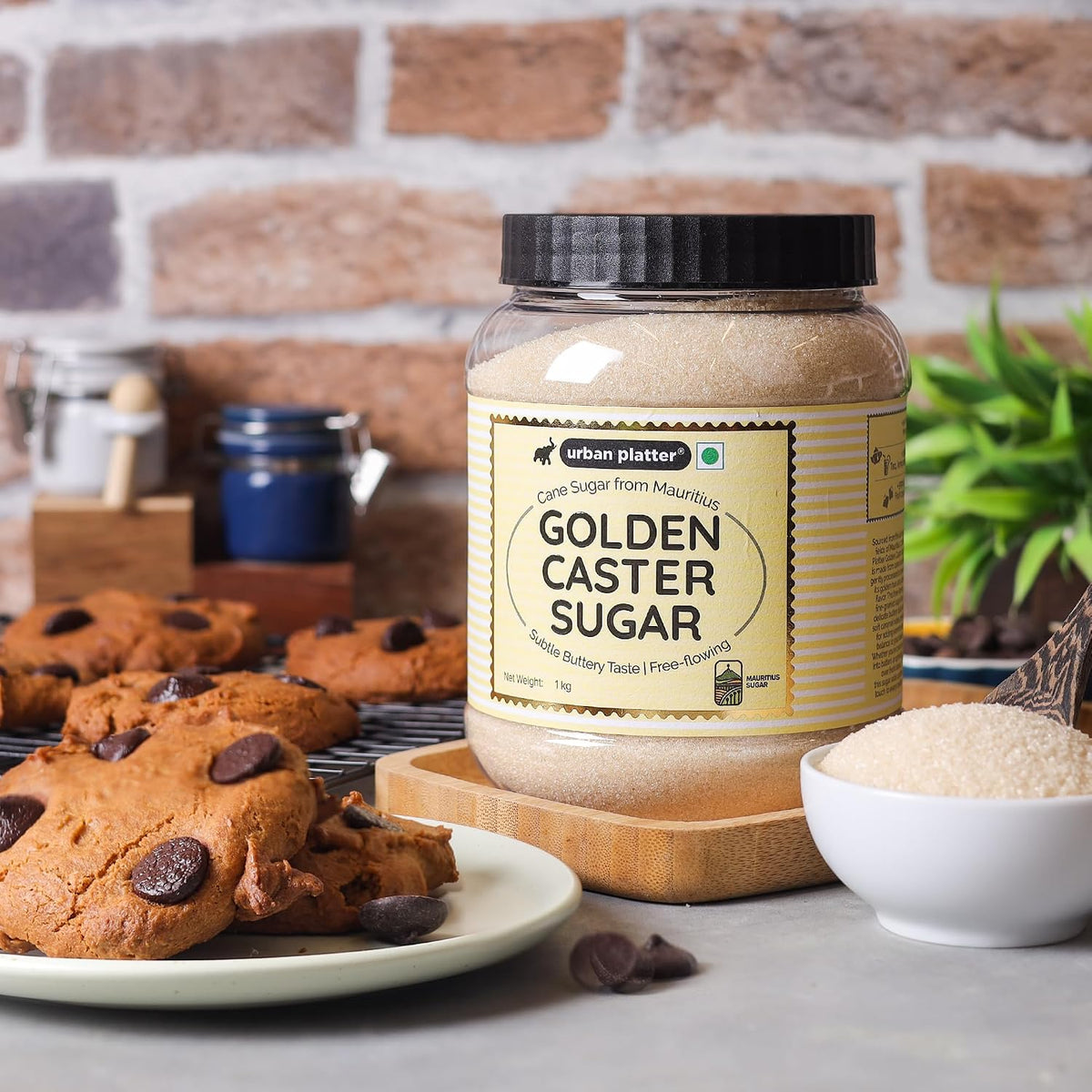 Urban Platter Mauritian Golden Caster Sugar, 1kg (Fine & Fluffy | Perfect for Cakes, Sponges & Whipped Desserts)