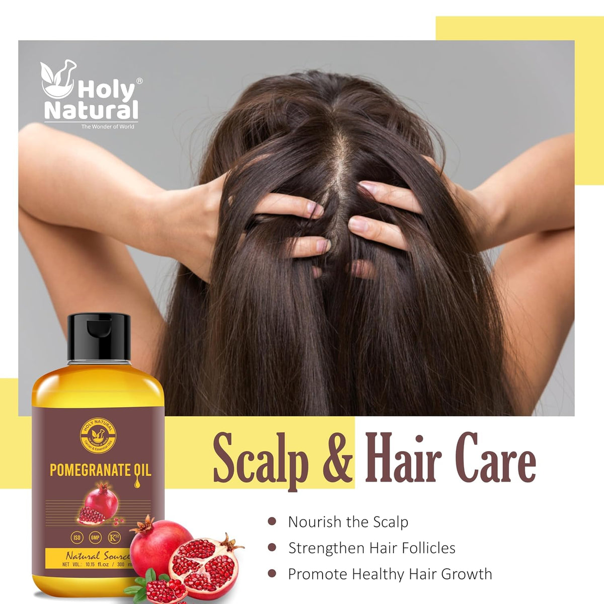 Holy Natural Pomegranate oil | For Pigmentation, Blemishes and Dark spots | Skin Care | 300ml