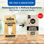 Urban Platter Almond Milk, 1 Litre (Unsweetened | Lactose-Free | Plant-Based Milk Alternative | Works Beautifully in Tea and Coffee)
