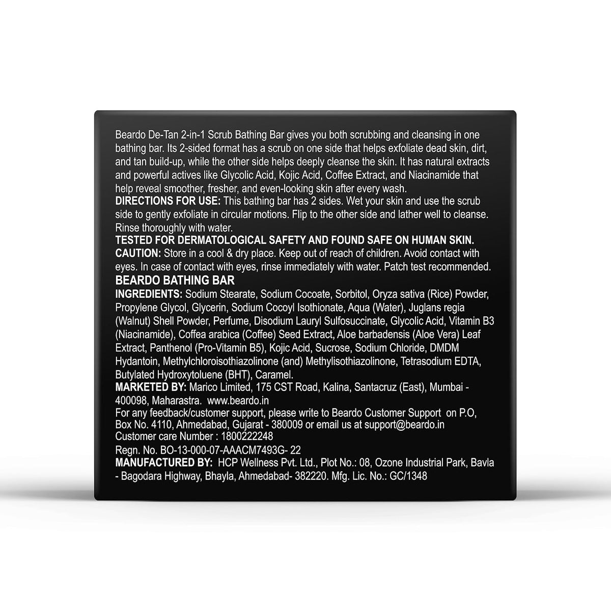Beardo De-Tan 2-in-1 Scrub Bathing Bar for Men (75g X 3) | Dual Action Cleansing & Exfoliation | Niacinamide, Kojic Acid, Glycolic Acid & Coffee Extracts | Helps Remove Tan, Dirt & Dead Skin