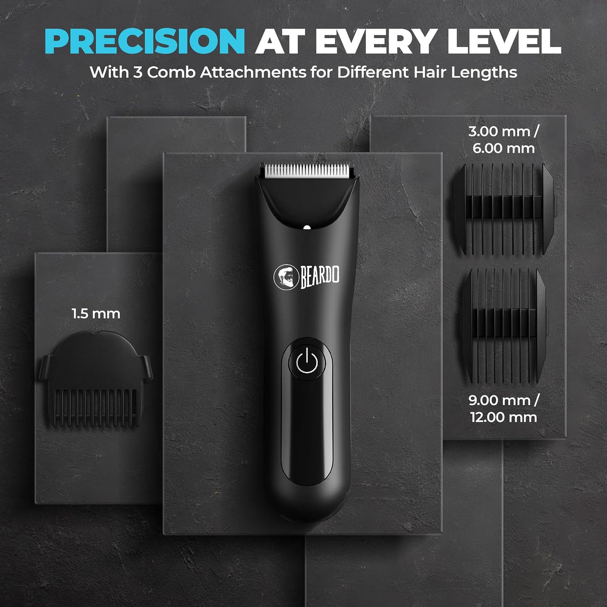 Beardo Ball Safe Pro Trimmer | Intimate Trimmer for Men | IPX7 Waterproof | Safe Ceramic Blades | 40mm T-Blade | 6000 RPM | 90 Min Runtime | Type-C Charging | Full Body Trimmer for Men