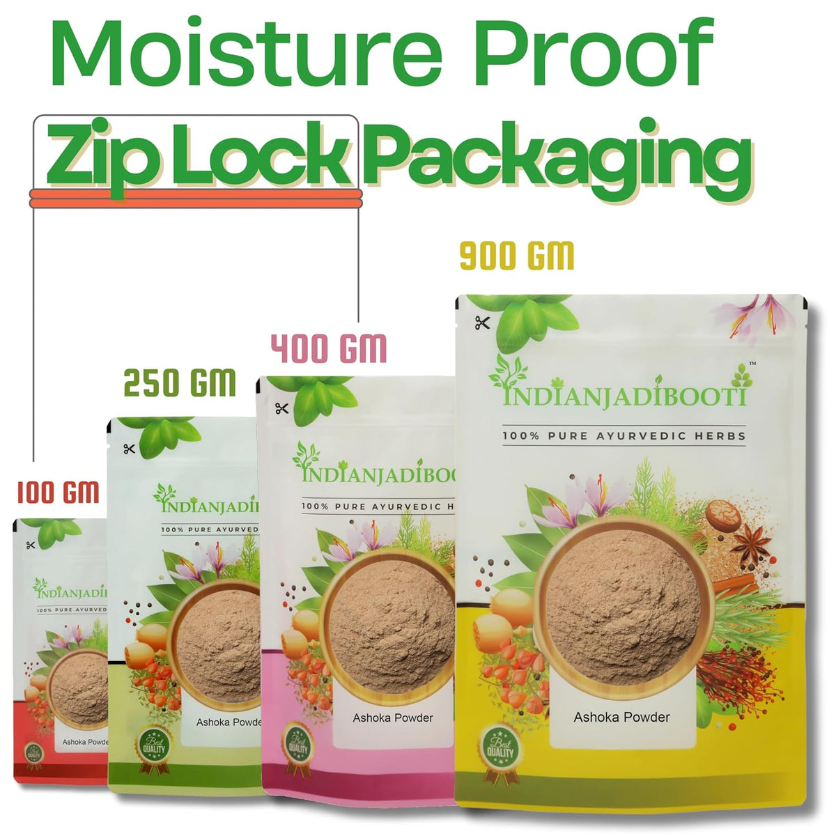 IndianJadiBooti Pure Ashok Chhal Powder (Ashoka Bark Churna) | Saraca Asoca | Traditional Ayurvedic Botanical for Women's Wellness, Feminine Harmony & Systemic Cooling 100 Grams Pack