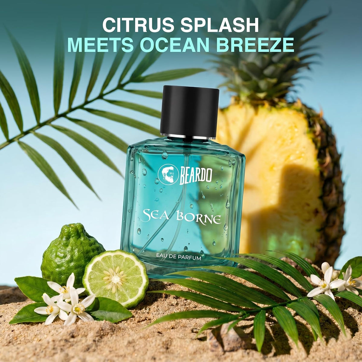 BEARDO Sea Borne Eau De Parfum for Man, 50ml | Long Lasting Fragrance | Perfume For Man | Citrus, Fresh & Aquatic | Gift For Men | Husband | Boyfriend