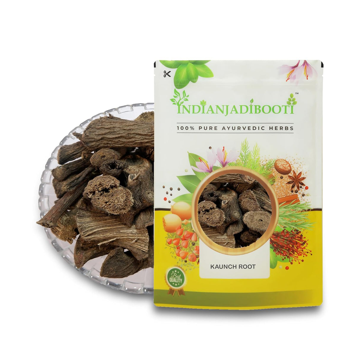 IndianJadiBooti Kaunch Root (900g Pack Of 2) | Mucuna Pruriens Root | Kaunch Ki Jad | Raw Ayurvedic Herb for Strength, Vitality & Nourishing Support | Velvet Bean Root | Dried & Cleaned