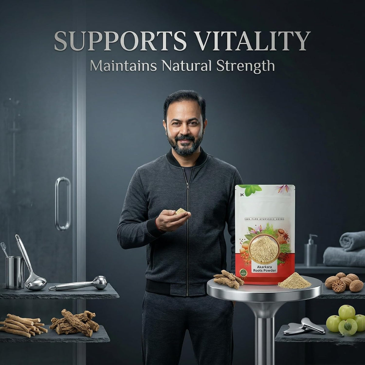 IndianJadiBooti Pure Akarkara Powder (Pellitory Root) | Traditional Botanical for Oral Harmony, Vocal Clarity & Nervine Vitality - 100g