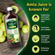 Dabur Amla Juice: Rich Source of Vitamin C and Antioxidants for Immunity boosting |Pure, Natural and 100% Ayurvedic Juice -1L