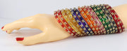 NMII Colourful Women's Bangles Set Studded with Zircon Gemstone & Beads | Daily use, Wedding, Party, Office | Bangles For Women Traditional | Girls fashion Jewellery