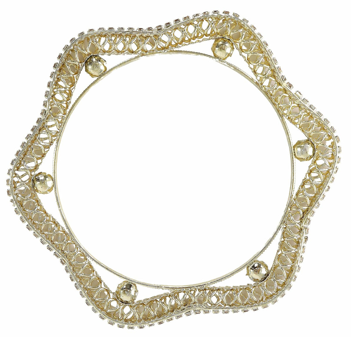 NMII Stylish Star Design Alloy Metal Bangles Set For Women & Girls with Zircon Diamond | Trendy Girl's Bangles Bracelet | Bangles For Women Latest | Wedding, Party, Festive, Occasion, Daily